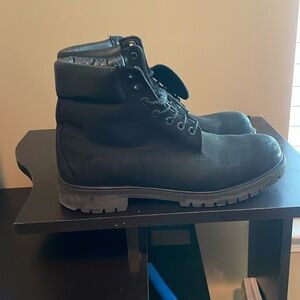 All black Timberland boots